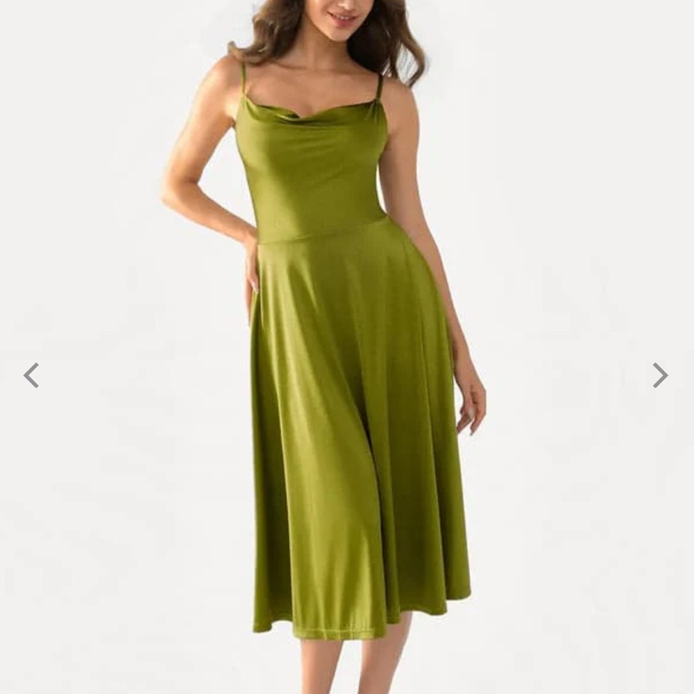 Chic Olive Midi Dress